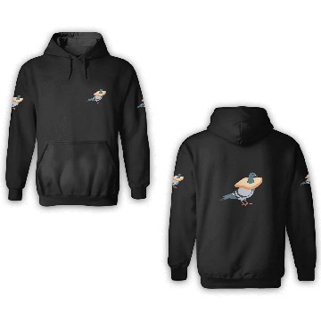 Discover Pigeon In Bread 3D Hoodies