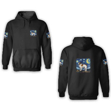 Discover Dog in starry night van gogh Saint Bernard 3D Hoodies