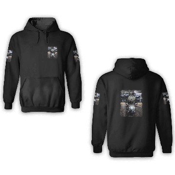 Discover Polar wolfs on Motorcycle Cruise Down Highway 21 3D Hoodies