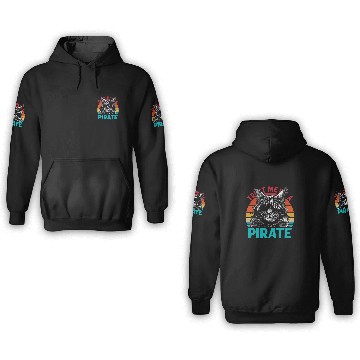Discover Trust Me I Am A Pirate Cat 3D Hoodies