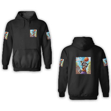 Discover Raccoon Paying Basketball 3D Hoodies
