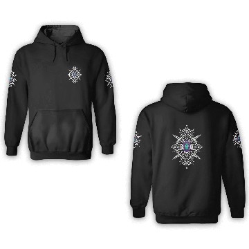 Discover Purple Beetle with White Mandala 3D Hoodies