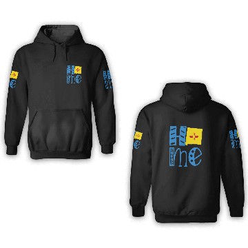 Discover homes New Mexico in Art Block Letters 3D Hoodies