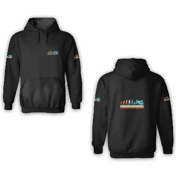 Discover Retro Camping Evolution Nature Camper Hiking Outdoor 3D Hoodies