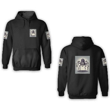 Discover Web Spin Terrifying Spider Cartoon Design 3D Hoodies