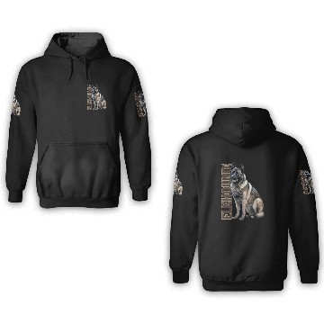 Discover Norwegian Elkhound Watercolor 3D Hoodies