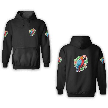 Discover Zoo Biologists Tropical Bird Rainforest Present Parrot 3D Hoodies