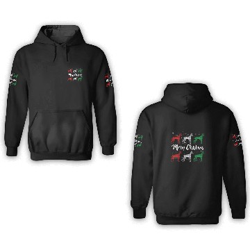 Discover Ibizan Hound Merry Christmas Argyle Dog 3D Hoodies