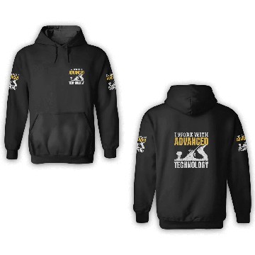Discover I Work With Advanced Technology Woodworker Carpenter Baseball Tees 3D Hoodies