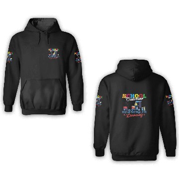 Discover School Custodian Clear Trail For Learning Janitor Graphic 3D Hoodies
