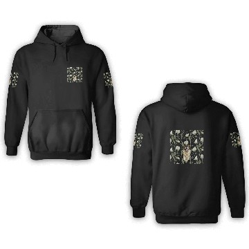 Discover Saint Bernard White Sweet Pea Flower Pattern 3D Hoodies