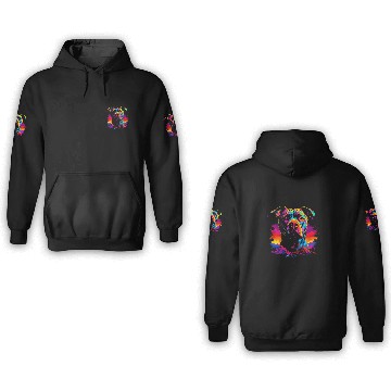 Discover Pitbull Dog Mountain Art 3D Hoodies