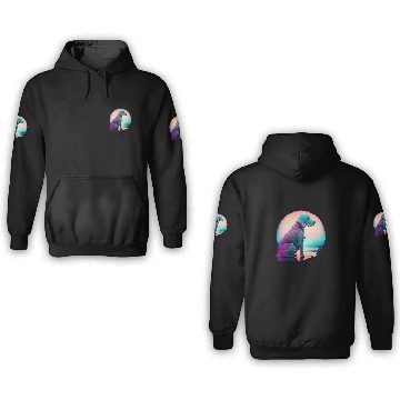 Discover Weimaraner Japanese Retro Synthwave 3D Hoodies