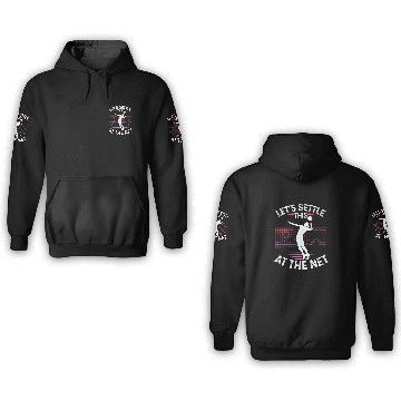Discover Lets Settle This At The Net Volleyball Player Backprint Baseball Tees 3D Hoodies