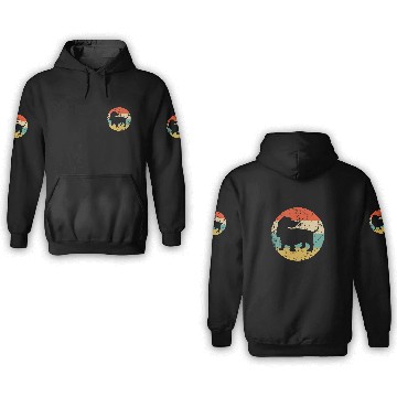 Discover Retro Basset Hound Dog Breed Icon Baseball Tees 3D Hoodies