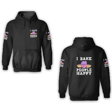 Discover I Bake People Happy Pastry Chef Baseball Tees 3D Hoodies