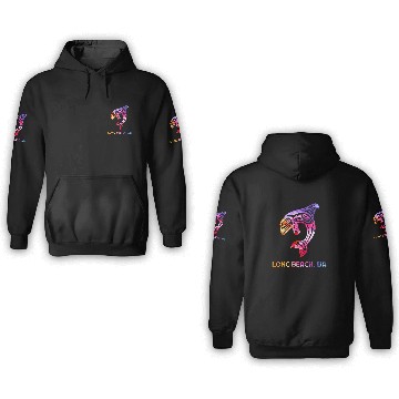 Discover Tribal Long Beach WA Orca Killer Whale Native American 3D Hoodies
