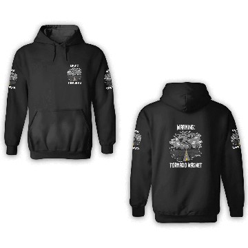 Discover Warning Tornado Magnet Meteorologist Tornado Chaser 3D Hoodies