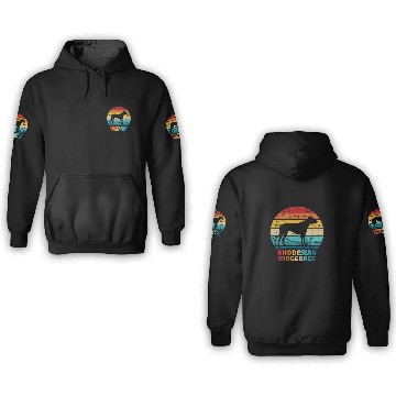 Discover Rhodesian Ridgeback vintage Zip 3D Hoodies