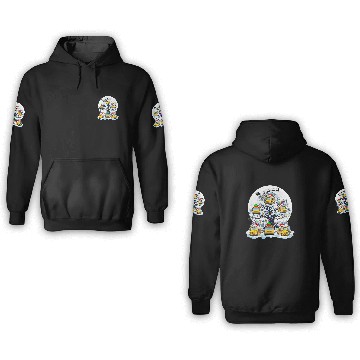 Discover Squad Santa Elf School Buses On Christmas Tree xmass Moon 3D Hoodies