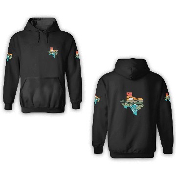 Discover Texas Outdoors vintages Nature Illustration Graphic Zip 3D Hoodies