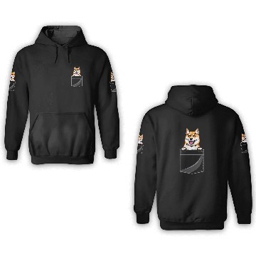 Discover Dog Shiba Inu In A Pocket 3D Hoodies
