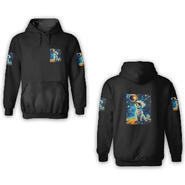 Discover Total Solar Eclipse Maltese Dog 3D Hoodies
