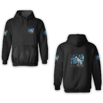 Discover Van gogh Dalmatian in starry night 3D Hoodies