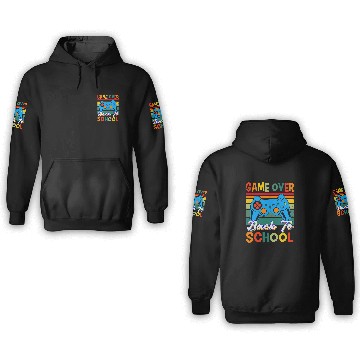 Discover Back to School Funny Game Over Teacher Student Controller 1 3D Hoodies