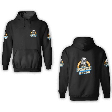 Discover Voice over artist vintages Microphone Zip 3D Hoodies