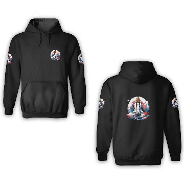 Discover Space Shuttle Science Astronomy 25 Baseball Tees 3D Hoodies