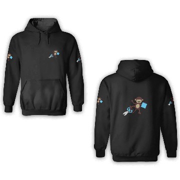 Discover Monkey going back to school 3 3D Hoodies