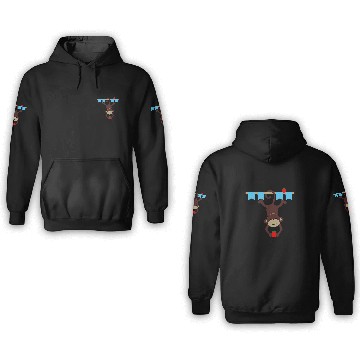 Discover Monkey going back to school 2 3D Hoodies