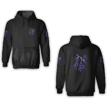 Discover Lightning s vintages LightningLightning goth art Storm 3D Hoodies
