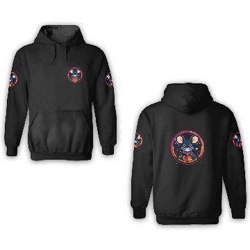 Discover Mouse in Space Cute Galaxy Astronaut Animals Baseball Tees 3D Hoodies
