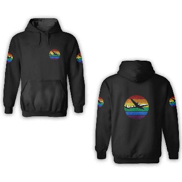 Discover Retro Plane Flight Pilot 3D Hoodies