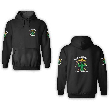 Discover Nacho Average Dairy Farmer Cactus Taco Zip 3D Hoodies