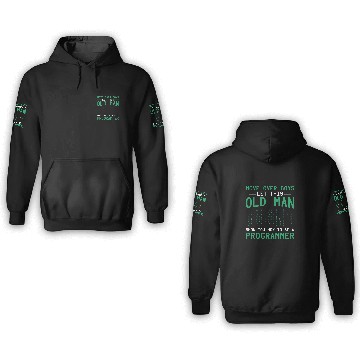 Discover Binary Coding Programmer Let This Old Man Binary Code 3D Hoodies
