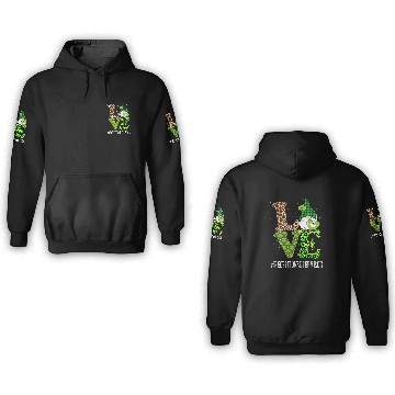 Discover Reception Supervisor Love St Patricks Day Gnome Leopard Baseball Tees 3D Hoodies