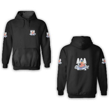 Discover Monkey Ice Bathing Winter Refreshing Bath Baseball Tees 3D Hoodies