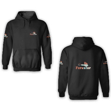 Discover Retro Forester Chainsaw Forest Logging Forestry Baseball Tees 3D Hoodies