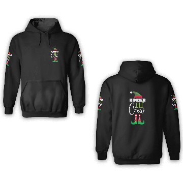 Discover Kinder Elf Crew Christmas Matching PJs Teacher Student Zip 3D Hoodies