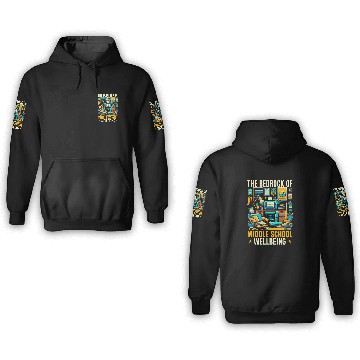 Discover Middle School Counselor Student Counseling Profession 3 3D Hoodies