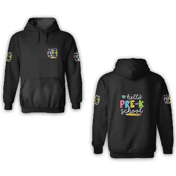 Discover Team Preschool Squad Hello Preschool Teacher 3D Hoodies