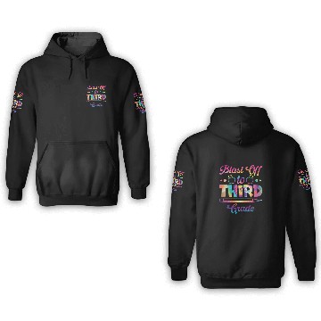 Discover Blast Off to Third Grade Student Novelty Back to School Baseball Tees 3D Hoodies
