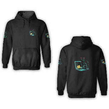 Discover Cat I Work On Computers Coding Geek Design Baseball Tees 3D Hoodies