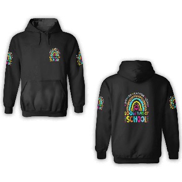 Discover Teacher Student 100 Day Where The Adventure Begin Rainbow 3D Hoodies