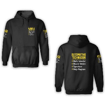 Discover Automotive Technician Miracle Worker Ninja Funny Office Gift Zip 3D Hoodies