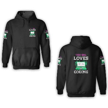 Discover This Girl Loves Coding Code Sayings Programmer Coder Baseball Tees 3D Hoodies