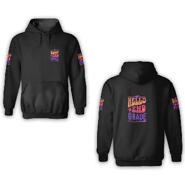 Discover Hello Second Grade Team 2nd Grade Back to School Teacher Kid 3D Hoodies